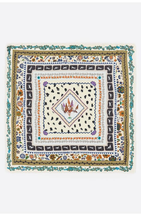 Graphic Floral Print Scarf