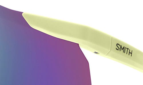 Smith Defy 135mm Chromapop™ Polarized Shield Sunglasses In Lichen/violet Mirror