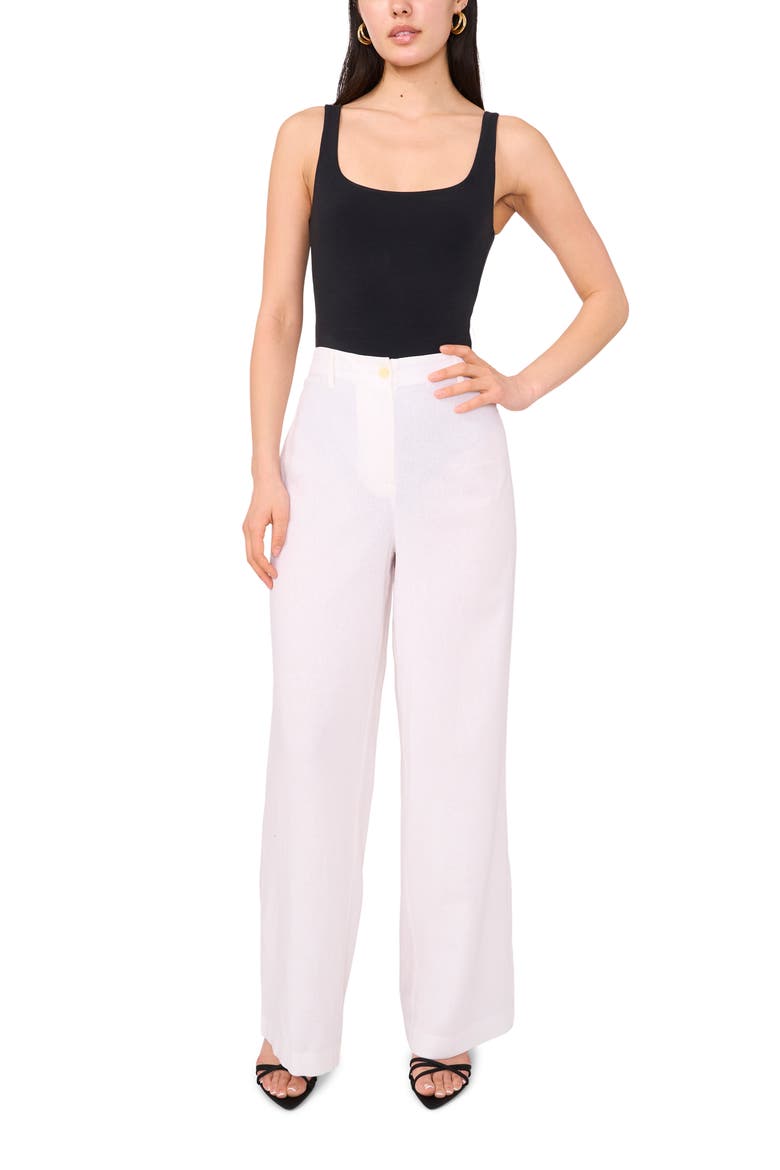 Linen Blend Pants, Alternate, color, ULTRA WHITE