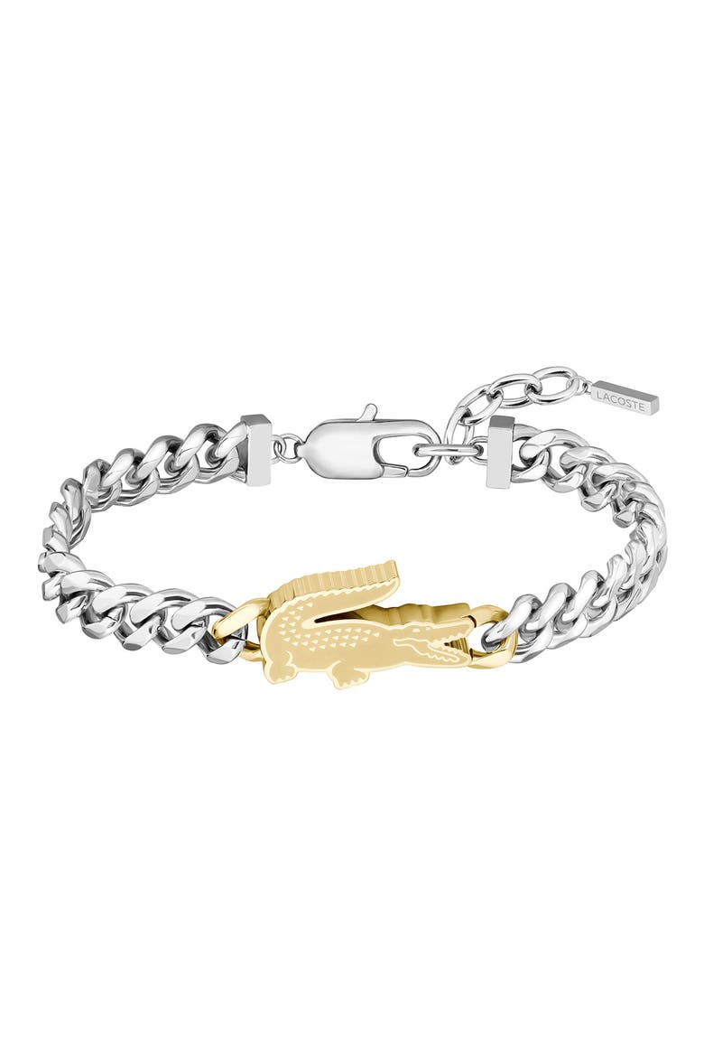 Arthor Crocodile Pendant Bracelet, Main, color, SILVER STAINLES STEEL