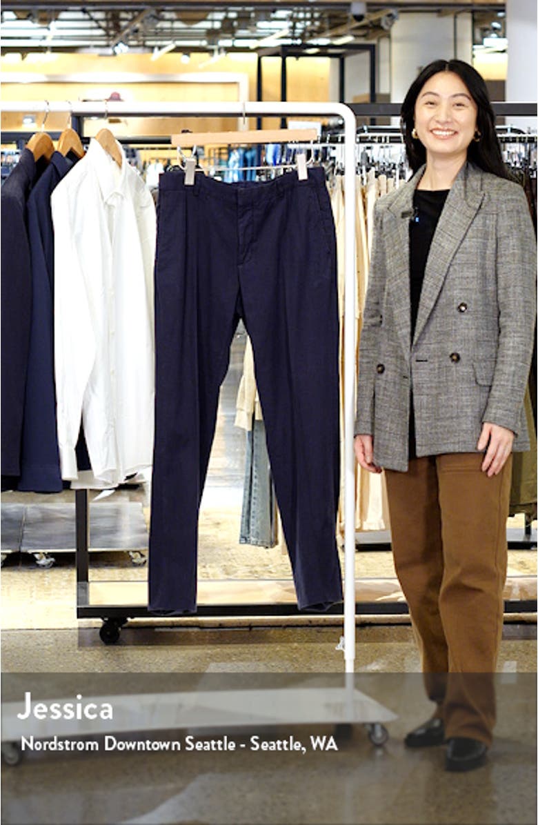 Trim Fit Flat Front Lyocell Blend Chinos, sales video thumbnail