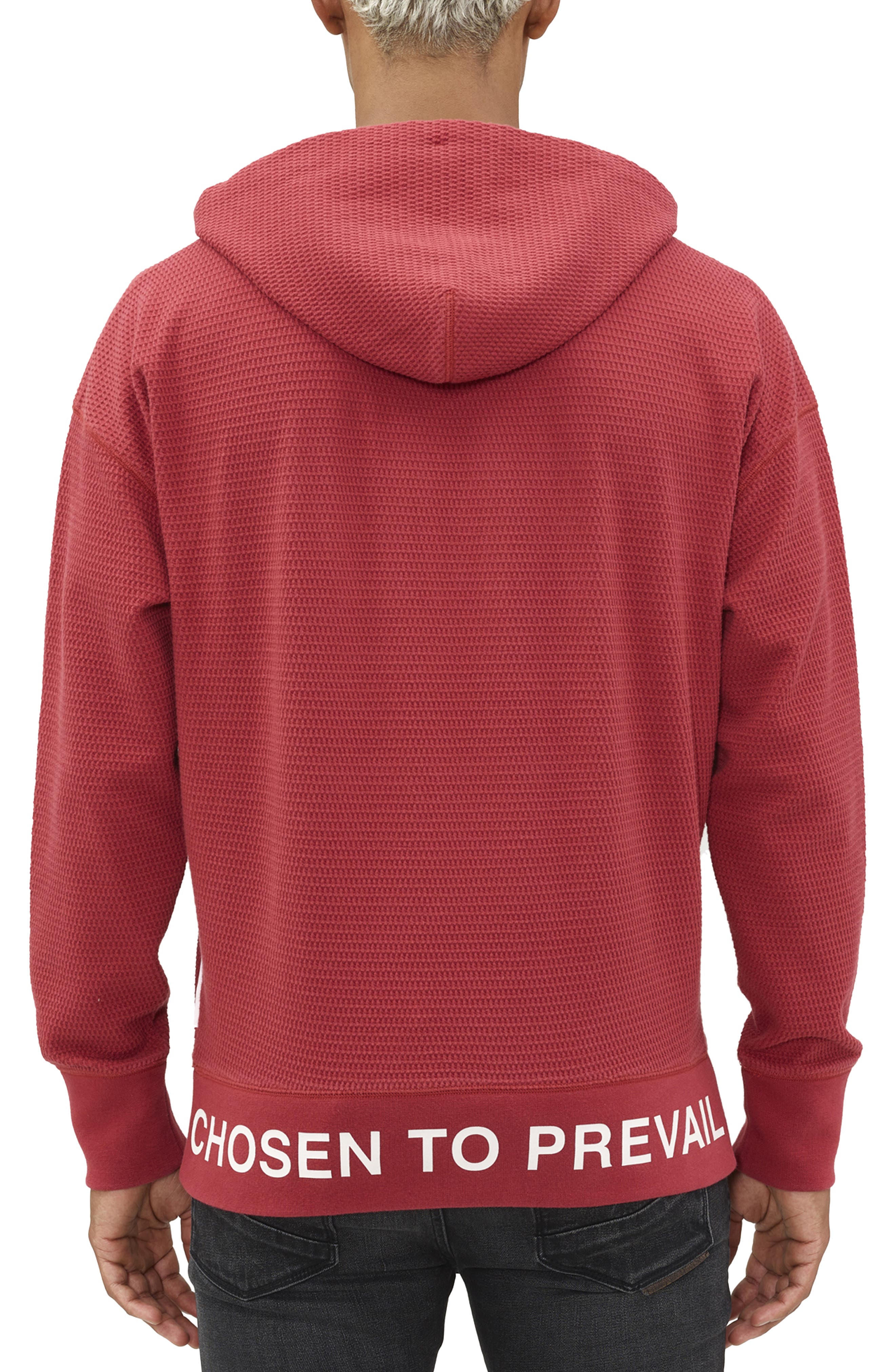 Logo Waffle Knit Pullover Hoodie - image 2