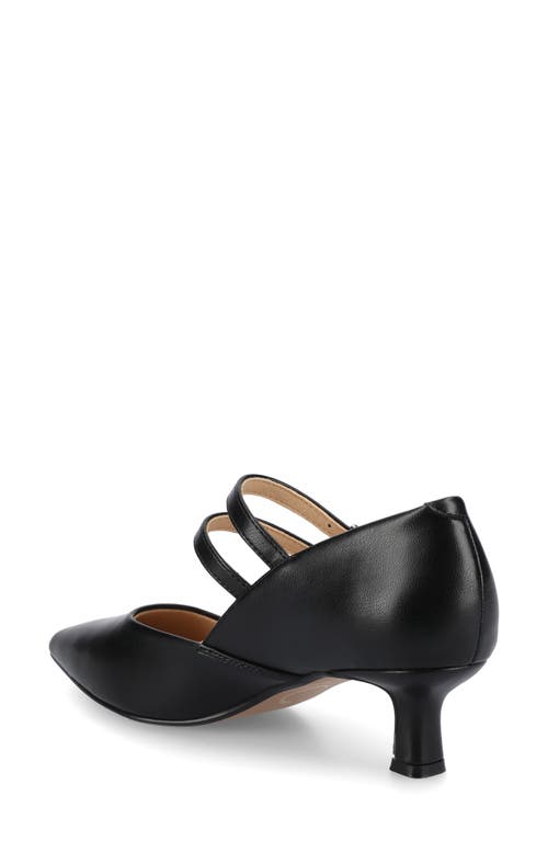 Journee Collection Journee Womens Carnation Medium And Wide Width Kitten Heel Mary Jane Pumps In Black