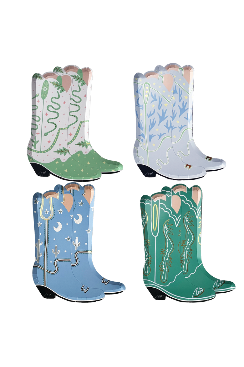 Yeehaw Large "Boot" Plates, Main, color, Assorted Pre-Pack