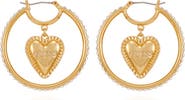GUESS Heart Pavé Hoop Earrings