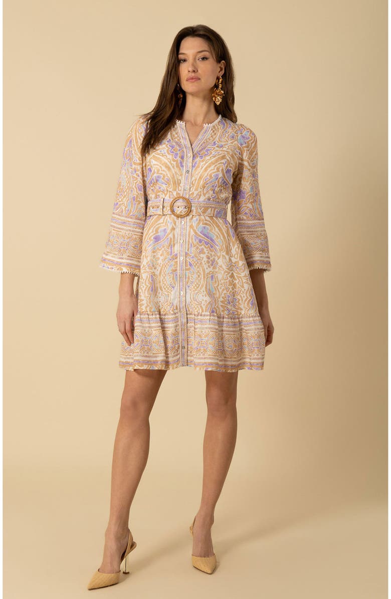 Hale Bob Davina Linen Short Dress, Main, color,