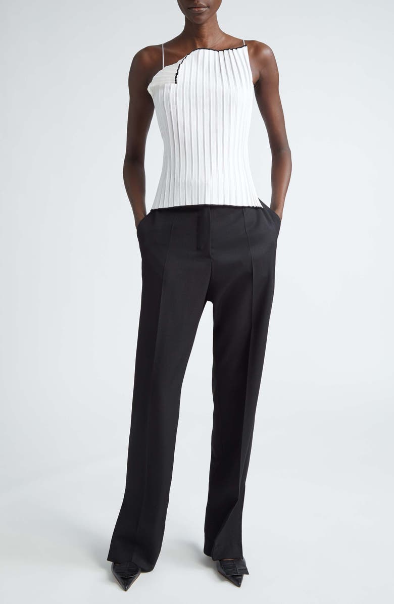 Jacquemus Le Haut Maille Plissé Folded Camisole, Alternate, color, White