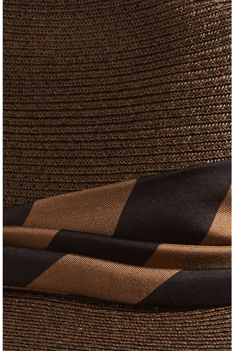 Packable Straw Hat, Alternate, color, BLACK/ MUD