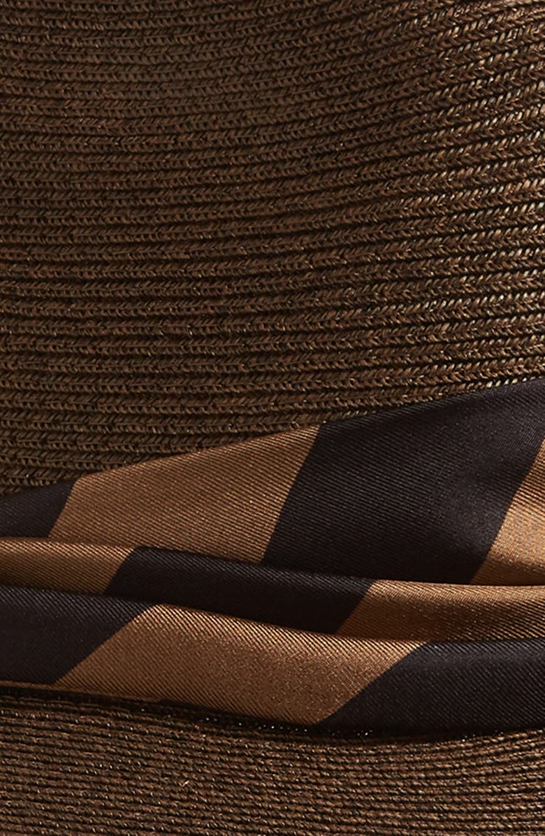 Fendi Packable Straw Hat, Alternate, color, 