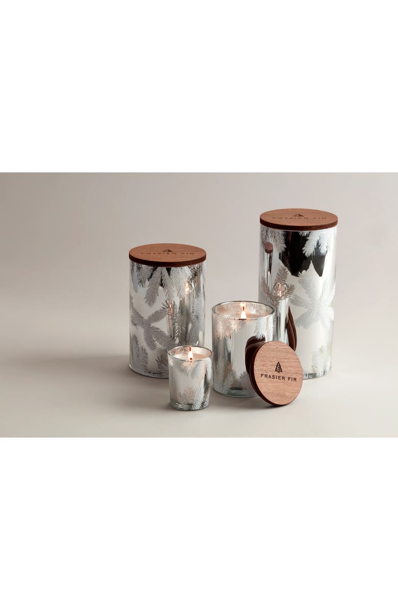 Thymes Frasier Fir Statement Small Luminary Candle, Alternate, color, Silver