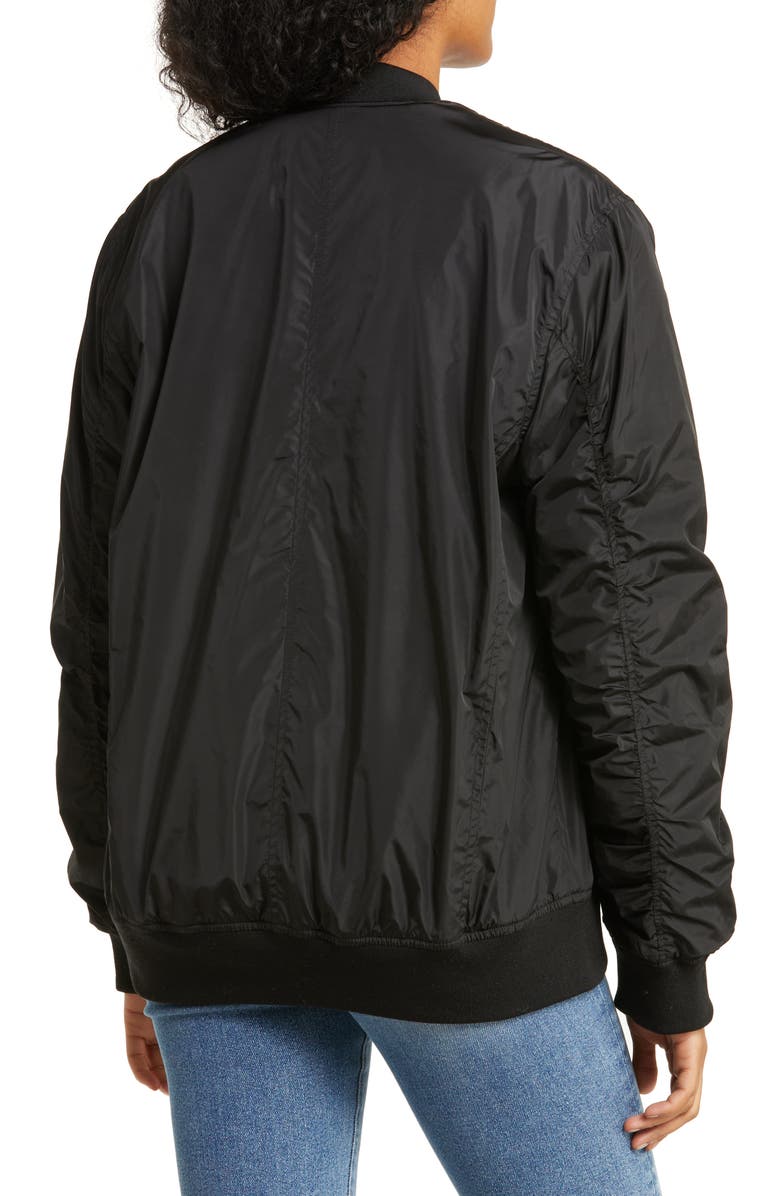 BLANKNYC Reversible Nylon & Fleece Bomber Jacket, Alternate, color, 