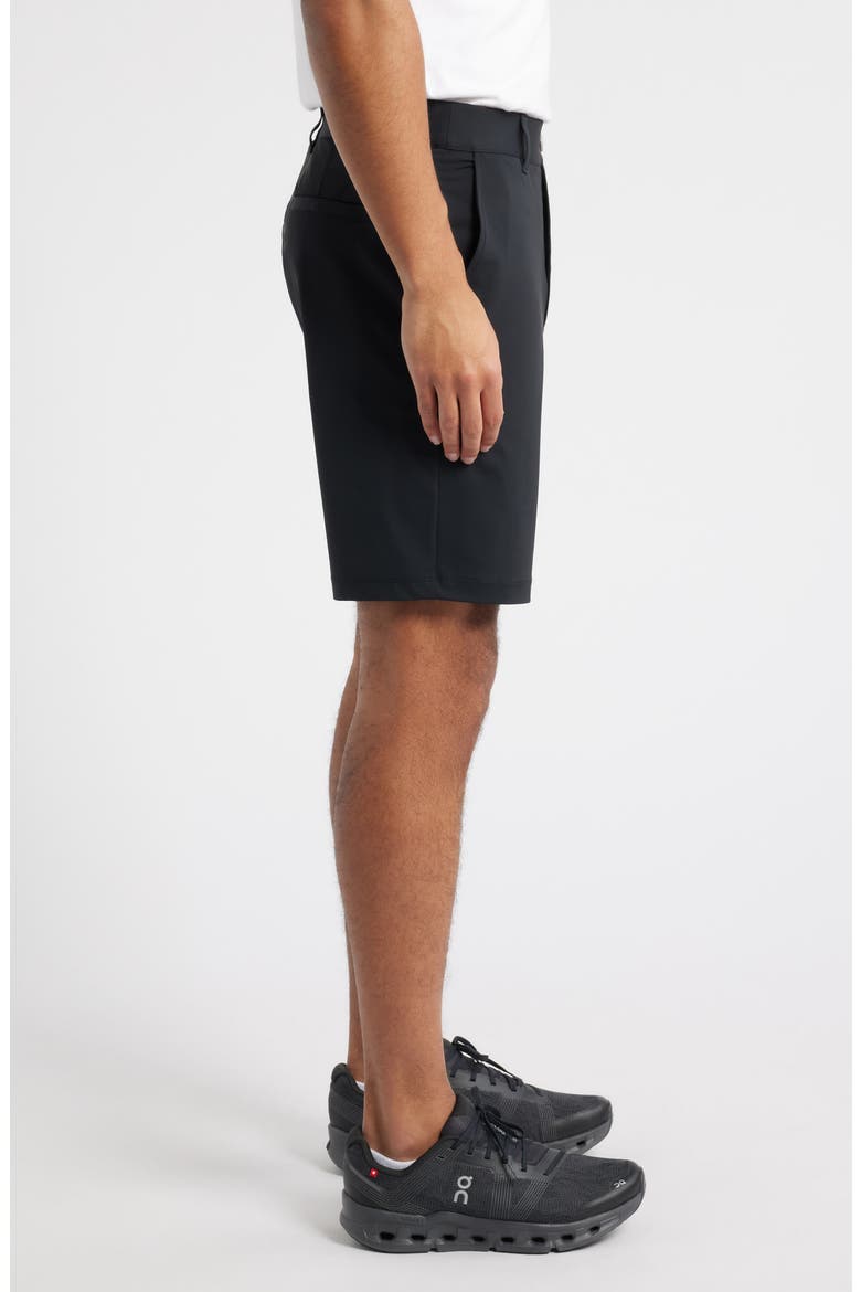 Fusionn Stretch Nylon Chino Shorts, Alternate, color, BLACK