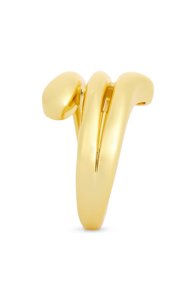 Argento Vivo Sterling Silver Swirl Bypass Ring, Alternate, color, Gold