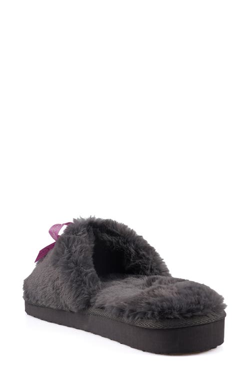 Candies Candie's Zazas Faux Fur Slide Sandal In Grey