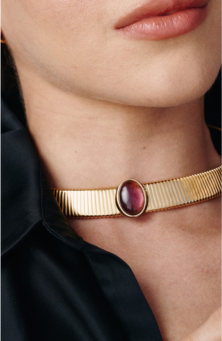 RC RETRO CHIC Gladiator Necklace, Alternate, color, Gold & Red