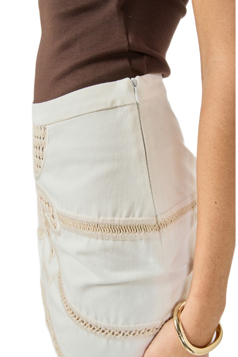 Crochet Miniskirt, Alternate, color, CREAM