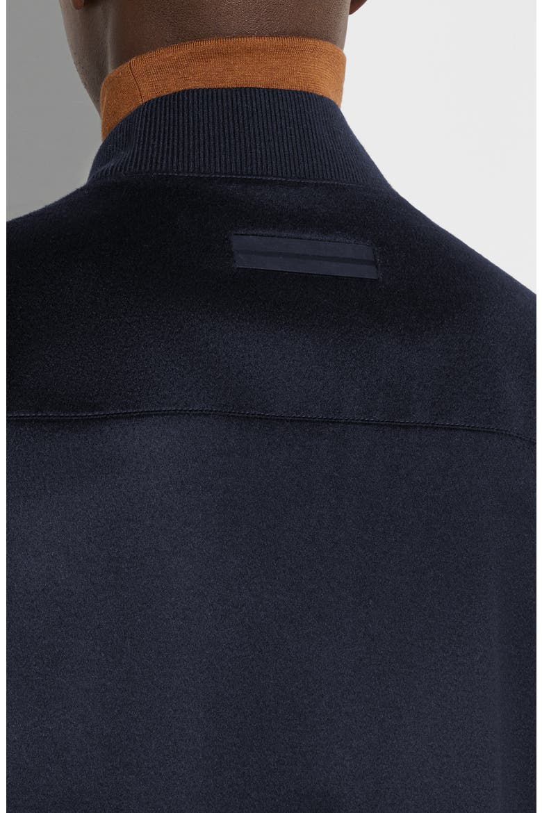 Oasi Cashmere Elements Water Repellent Bomber Jacket, Alternate, color, NAVY