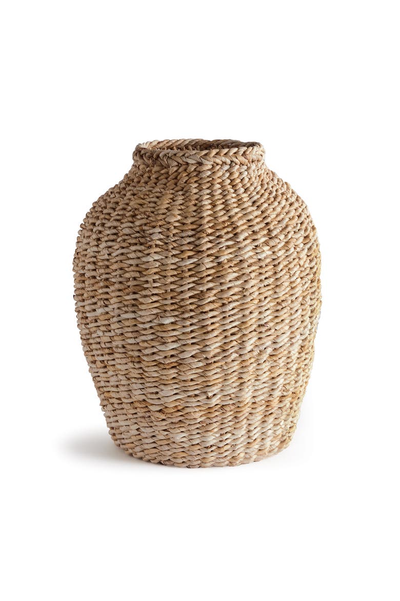 Abaca Teardrop Vase, Main, color, Beige