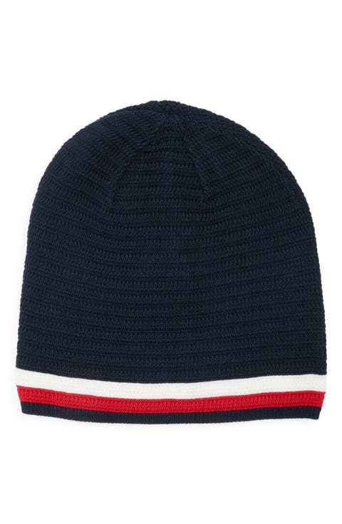 Stripe Ribbed Ottoman Beanie