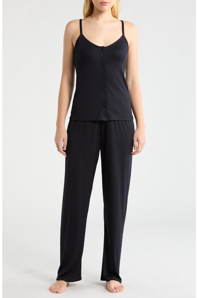 Rib Camisole & Pants Sleep Set, Main, color, UTILITY BLUE