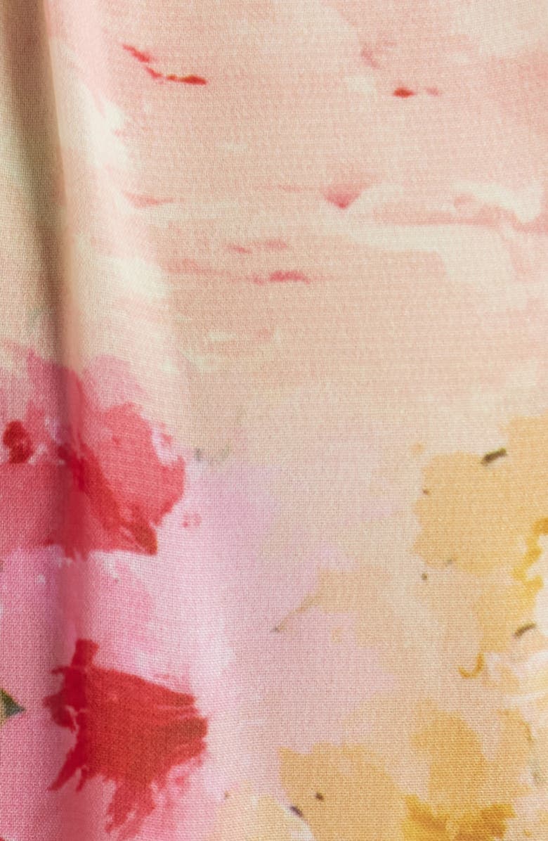 Julia Jordan Mock Neck Tiered Maxi Dress, Alternate, color, Orange Multi