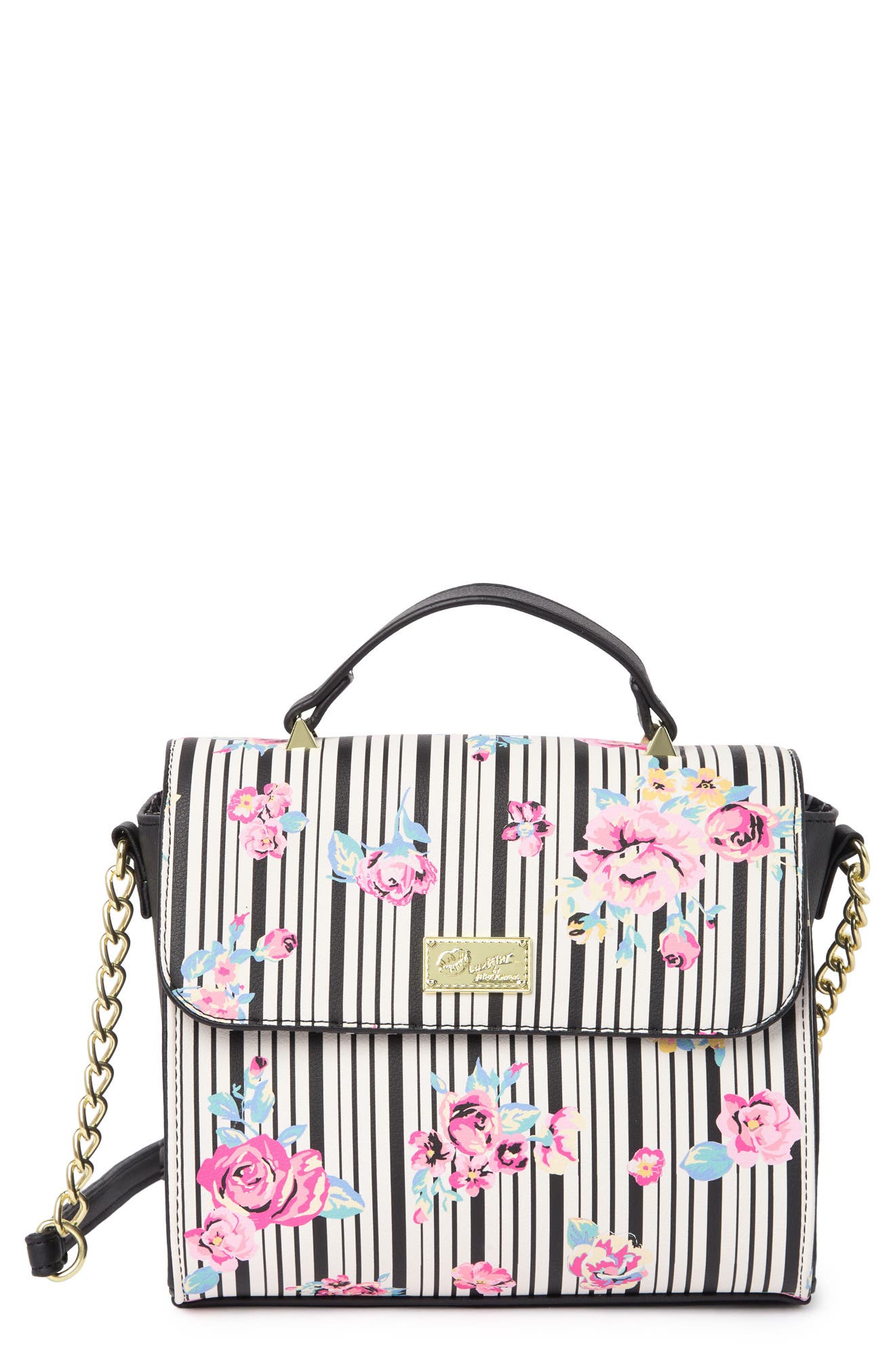 Luv Betsey by Betsey Johnson Heart Quilted Crossbody Bag, Main, color, 