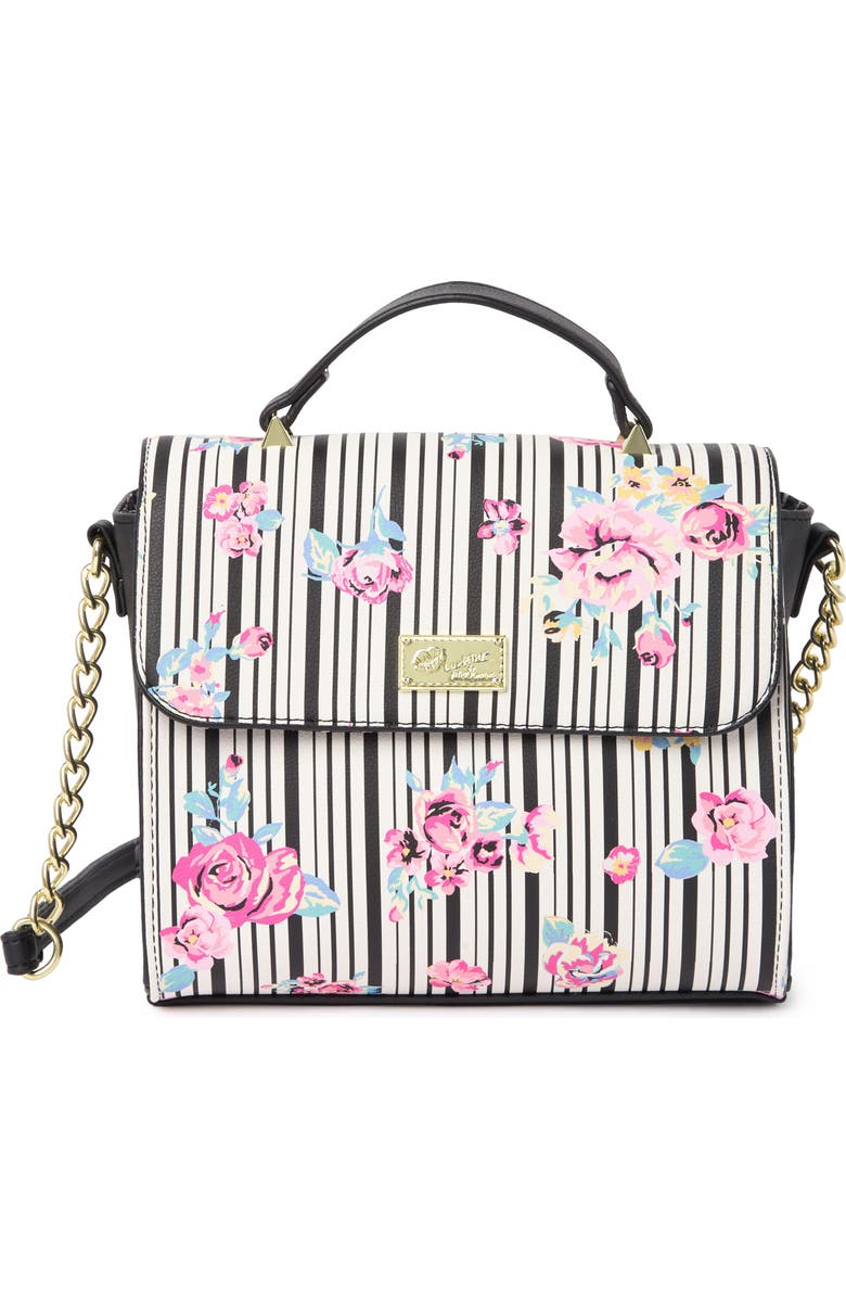 Luv Betsey by Betsey Johnson Heart Quilted Crossbody Bag, Main, color,