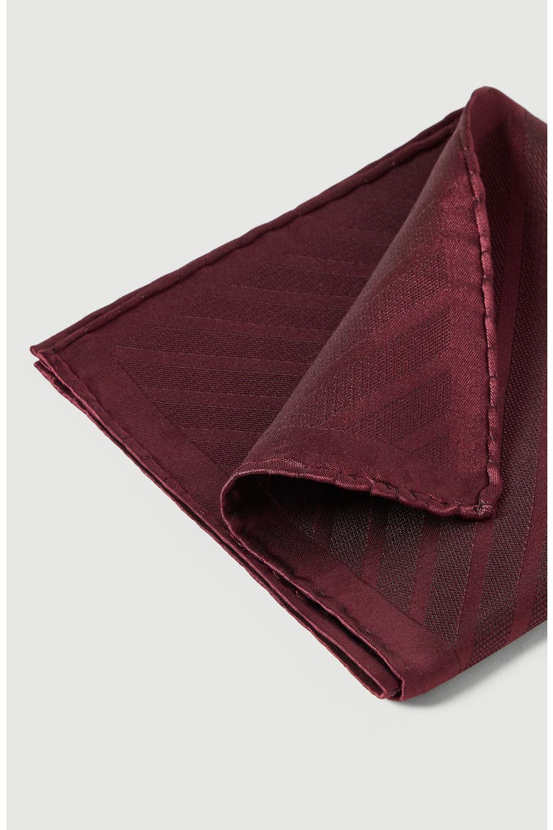 Regimental stripe silk pocket square, Alternate, color, Purple-Red