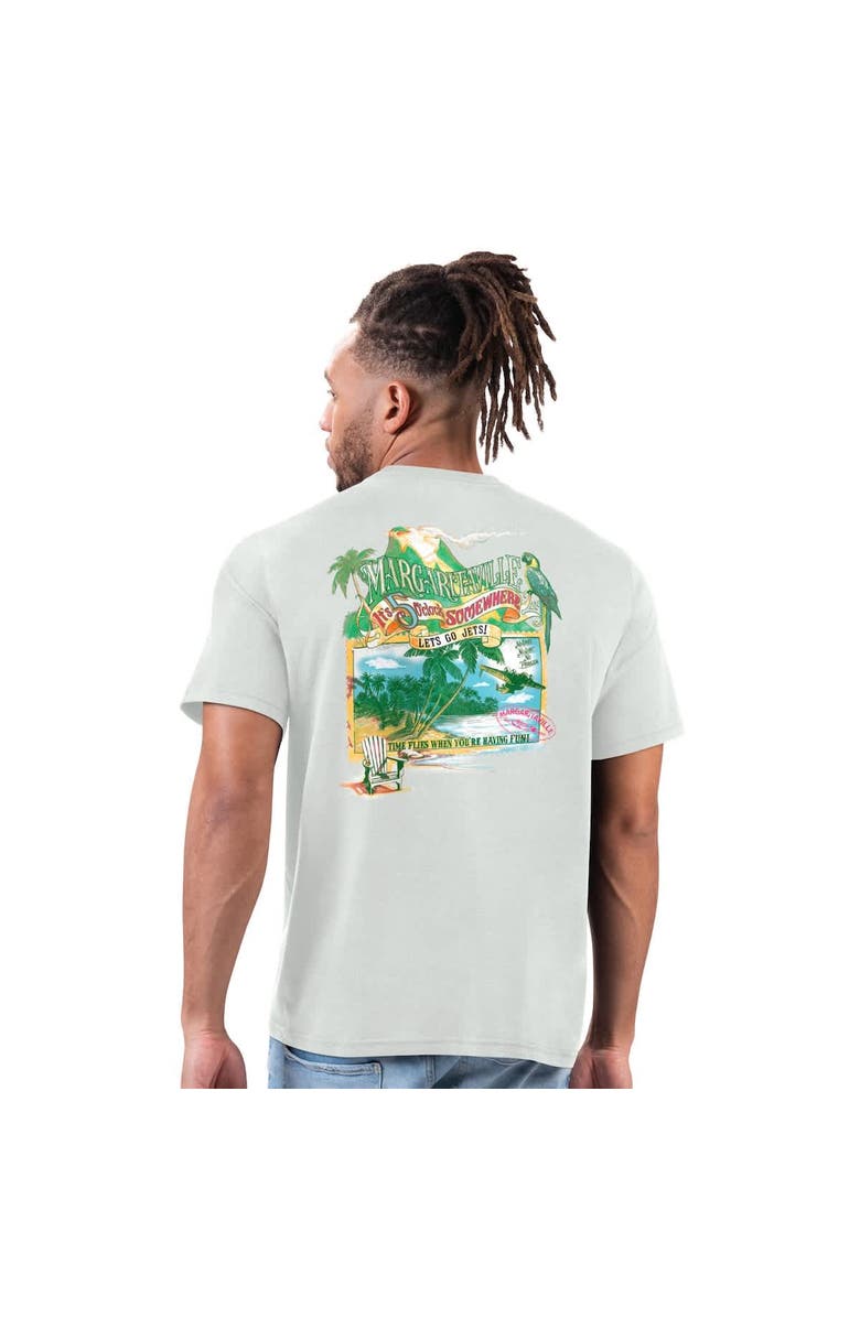 Margaritaville Men's Margaritaville Gray New York Jets Time Flies T-Shirt, Alternate, color, Gray