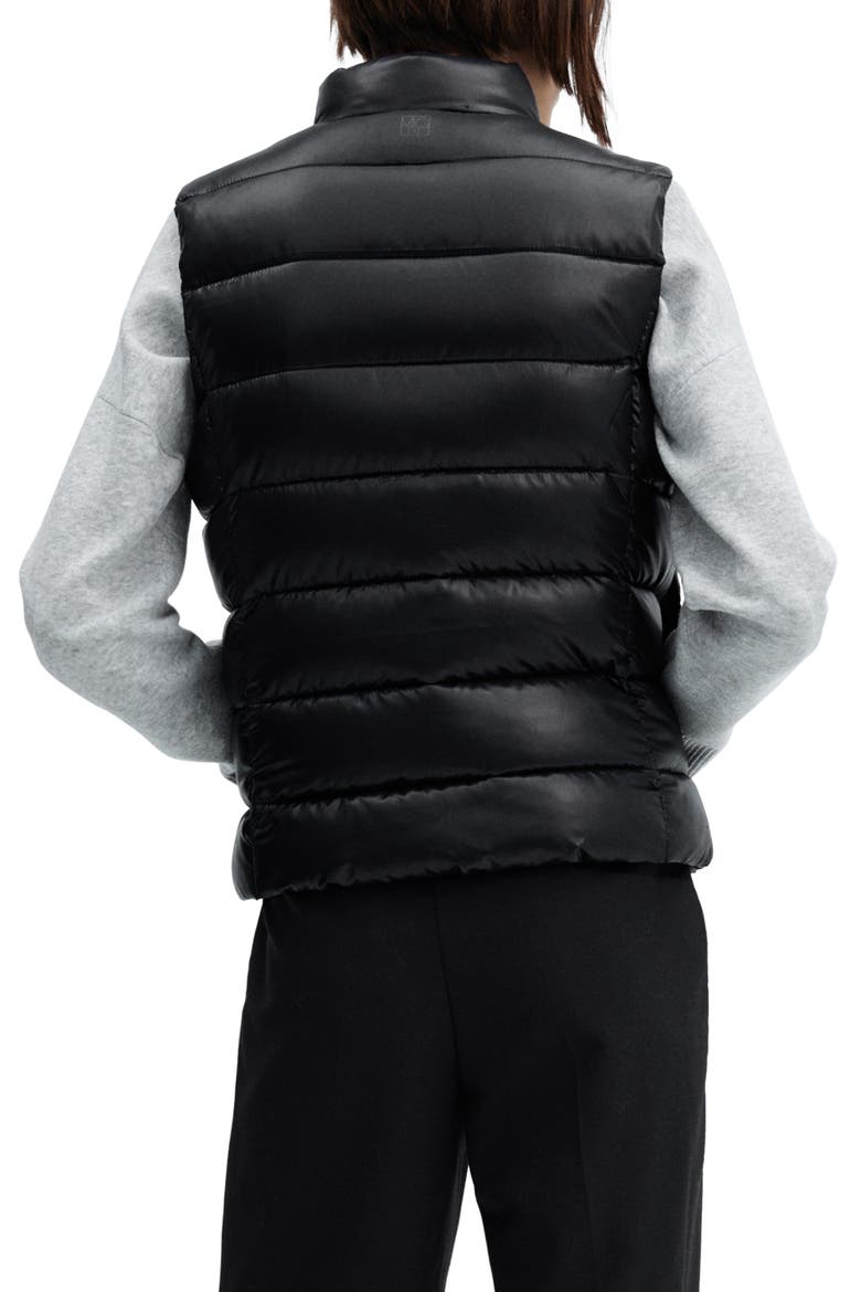Ultralight Quilted Water Repellent Vest, Alternate, color, BLACK
