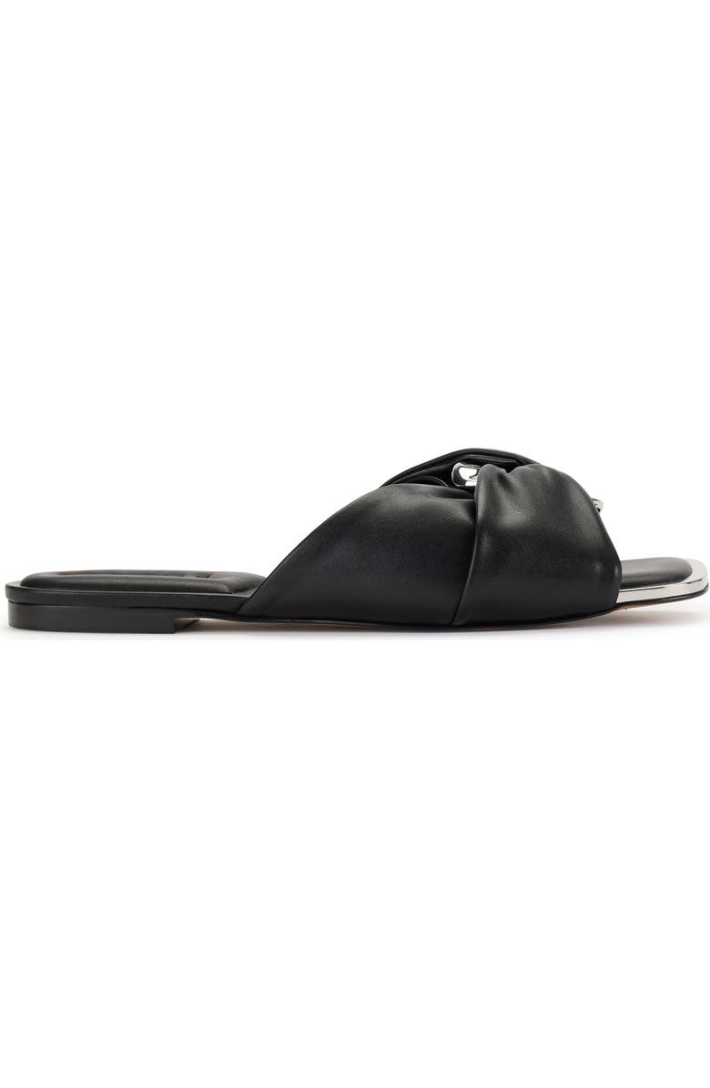 DKNY Doretta Twisted Slide Sandal, Alternate, color, Black/ Nickel
