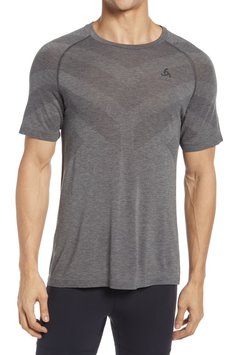 Men's Natural + Kinship Light Base Layer T-Shirt, Main, color, GRAY MELANGE