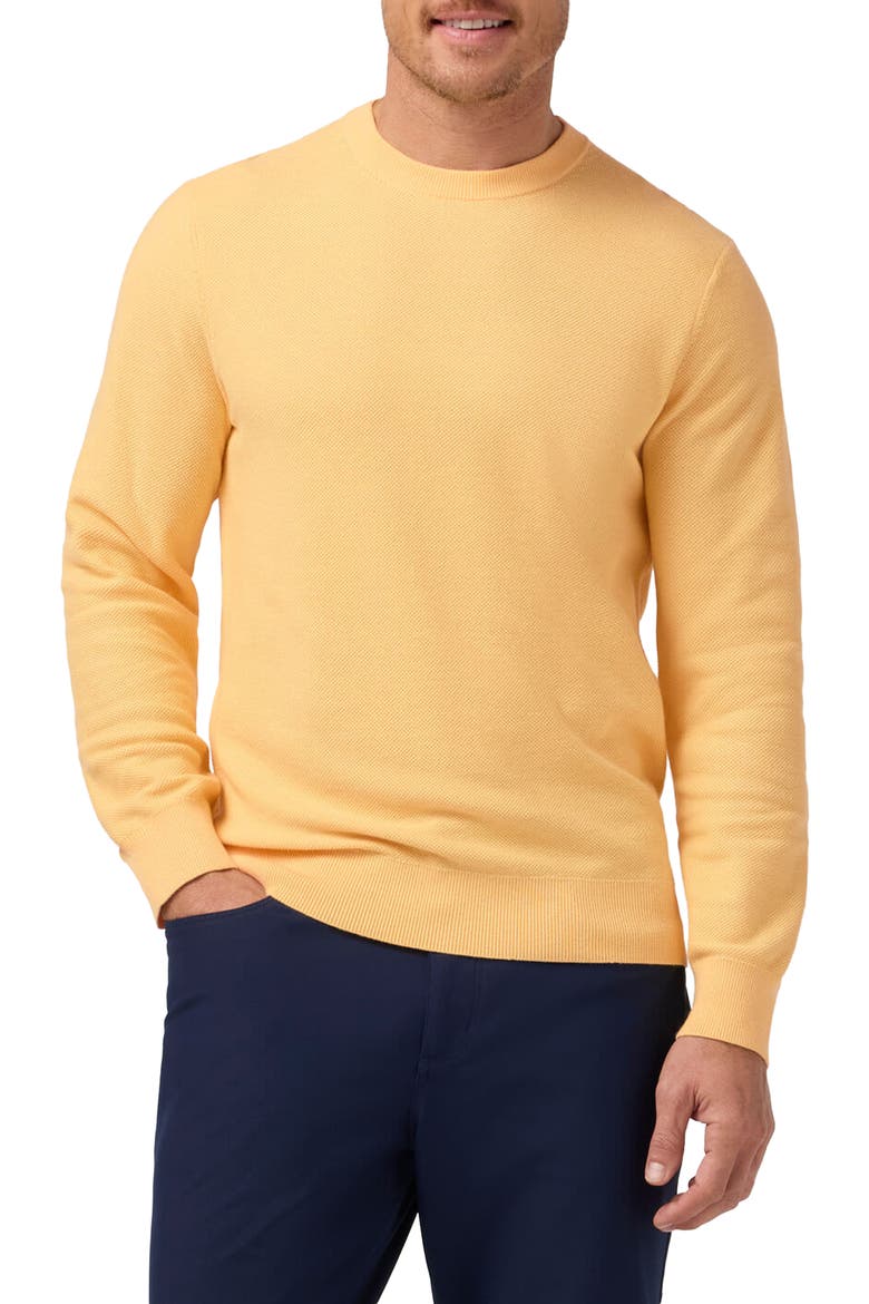 Ashe Crewneck Cotton Blend Sweater, Main, color, CORNSILK