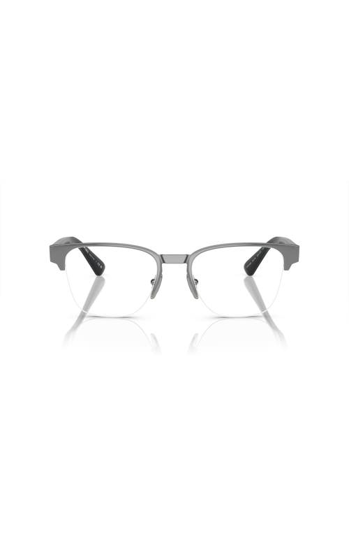 Prada 52mm Rectangle Optical Glasses In Gray