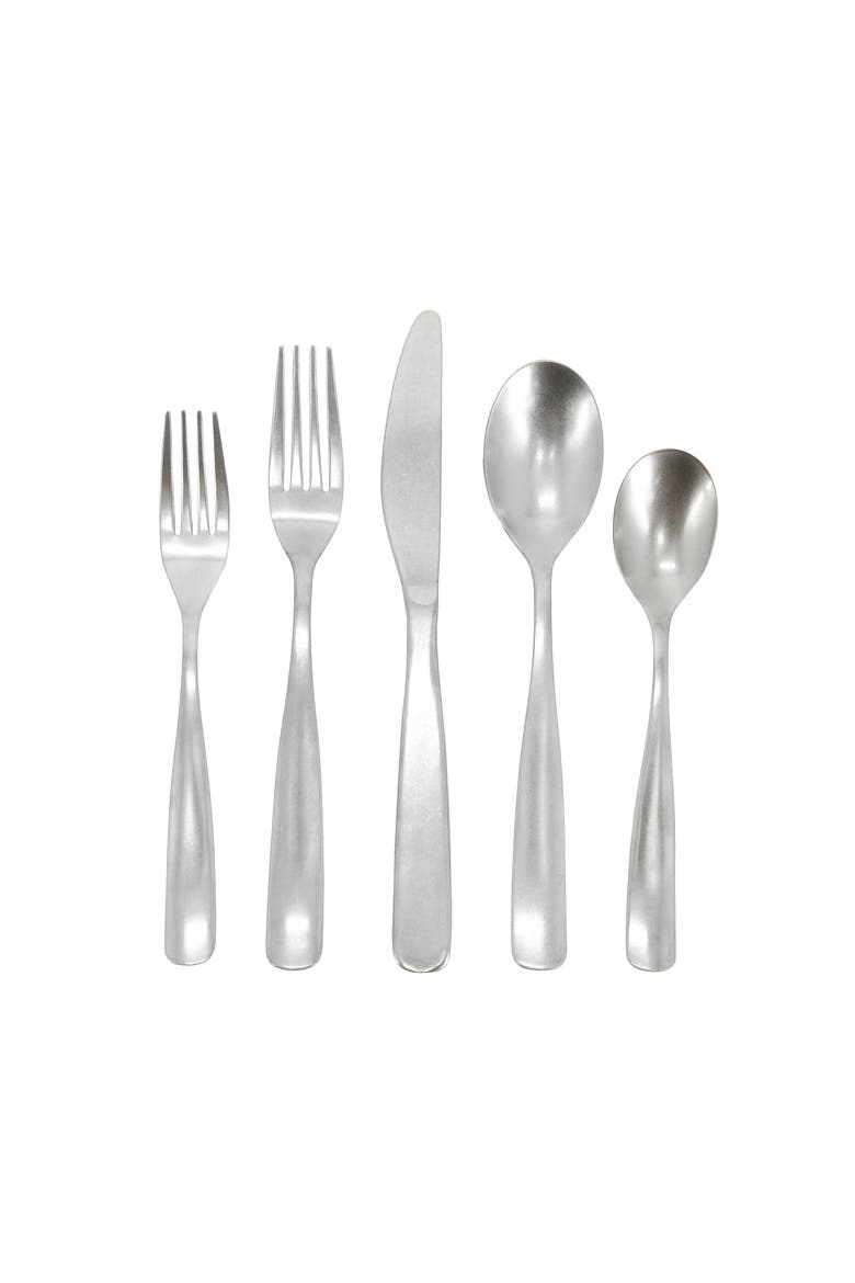 Hulton 20 Piece Stainless Steel Flatware Set, Alternate, color, Metallic Silver