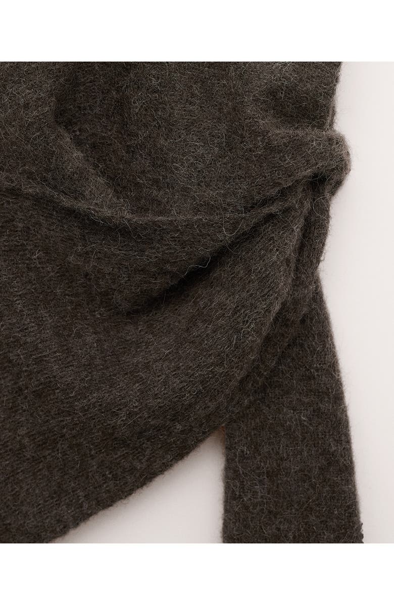 MANGO Asymmetric Semisheer Alpaca Tank Top, Alternate, color, Medium Brown