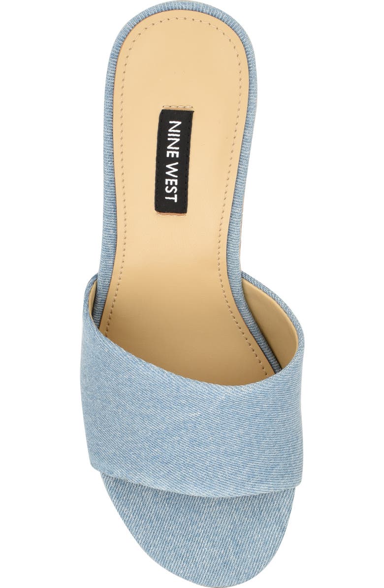 Nine West Boone Denim Platform Slide Sandal, Alternate, color,