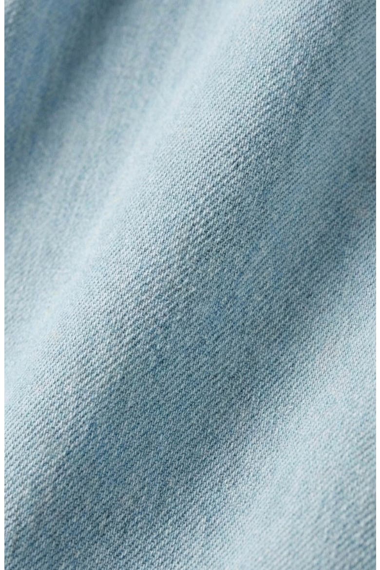 Puff Sleeve Romper with Tie Front and Relaxed Flowy Fit, Alternate, color, Light Blue