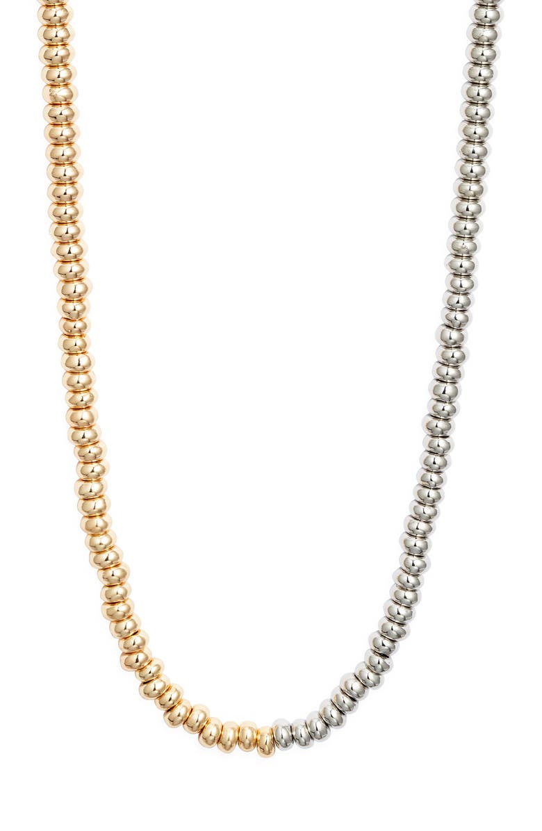 Nordstrom Two-Tone Beaded Necklace, Main, color, Gold- Silver