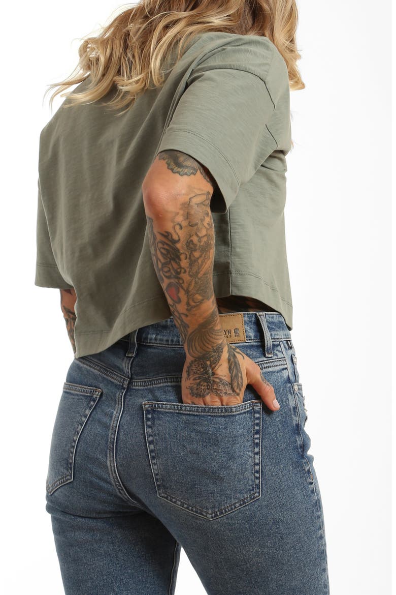 City Cotton Crop T-Shirt, Alternate, color, AGAVE GREEN