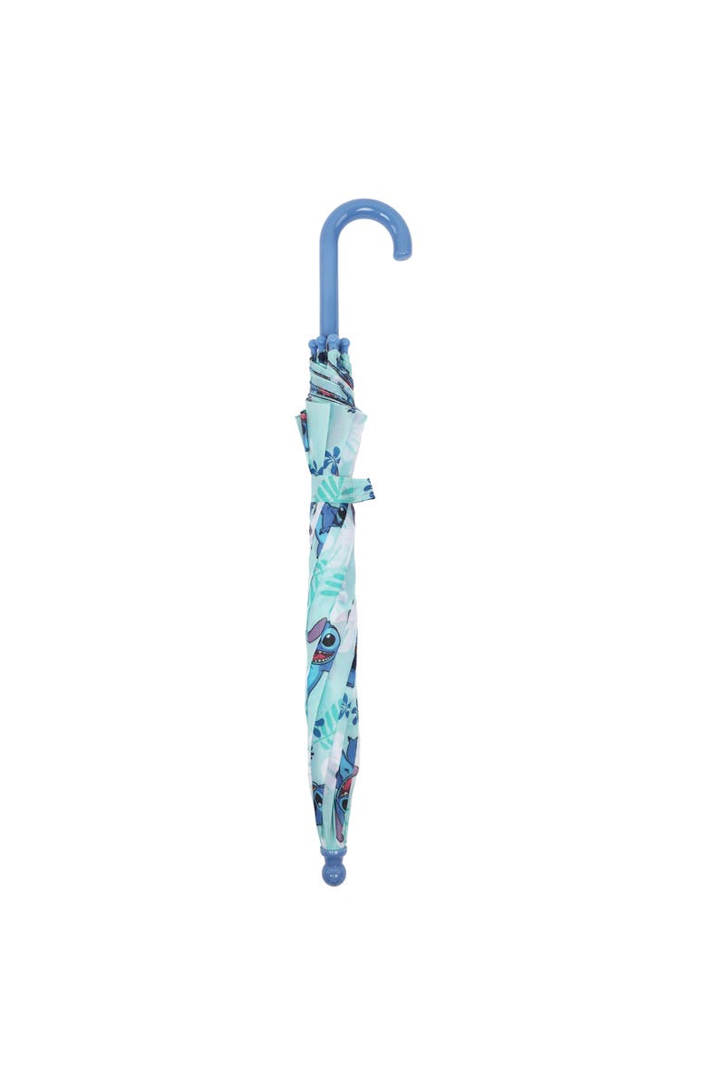 Disney Stitch Tropical Leaf Kids Umbrella, Alternate, color, Teal