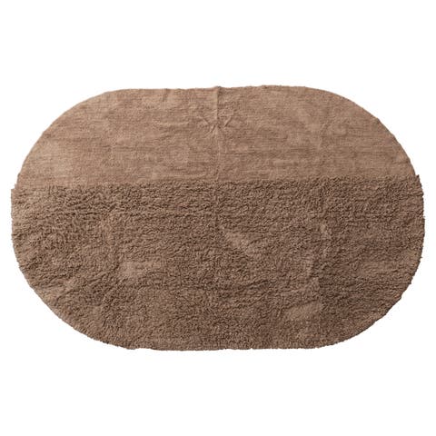 Modern Oval Cotton Tufted Rug
