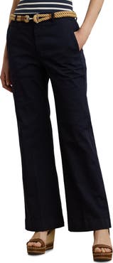 Lauren Ralph Lauren Stretch Cotton Flare Leg Chinos