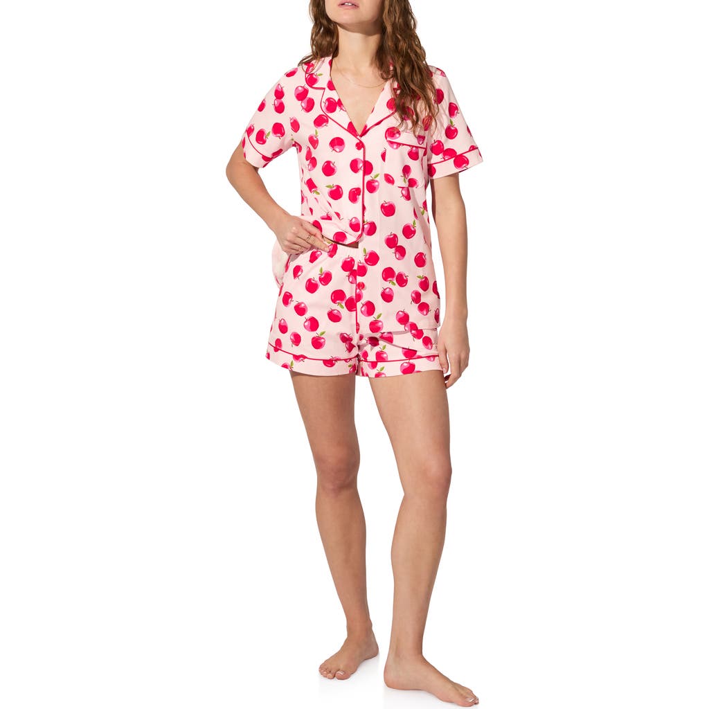 Bedhead Pajamas Print Stretch Organic Cotton Jersey Short Pajamas In Pink