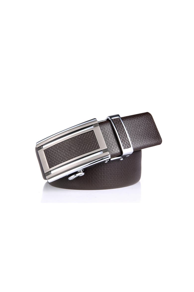 Soft-Flex Genuine Leather Ratchet Belt, Alternate, color, Landmark-Brown