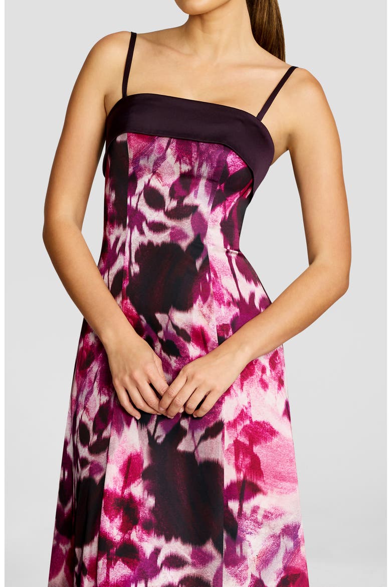 Luciella Abstract Floral Mermaid Gown, Alternate, color, DARK MAGENTA MULTI