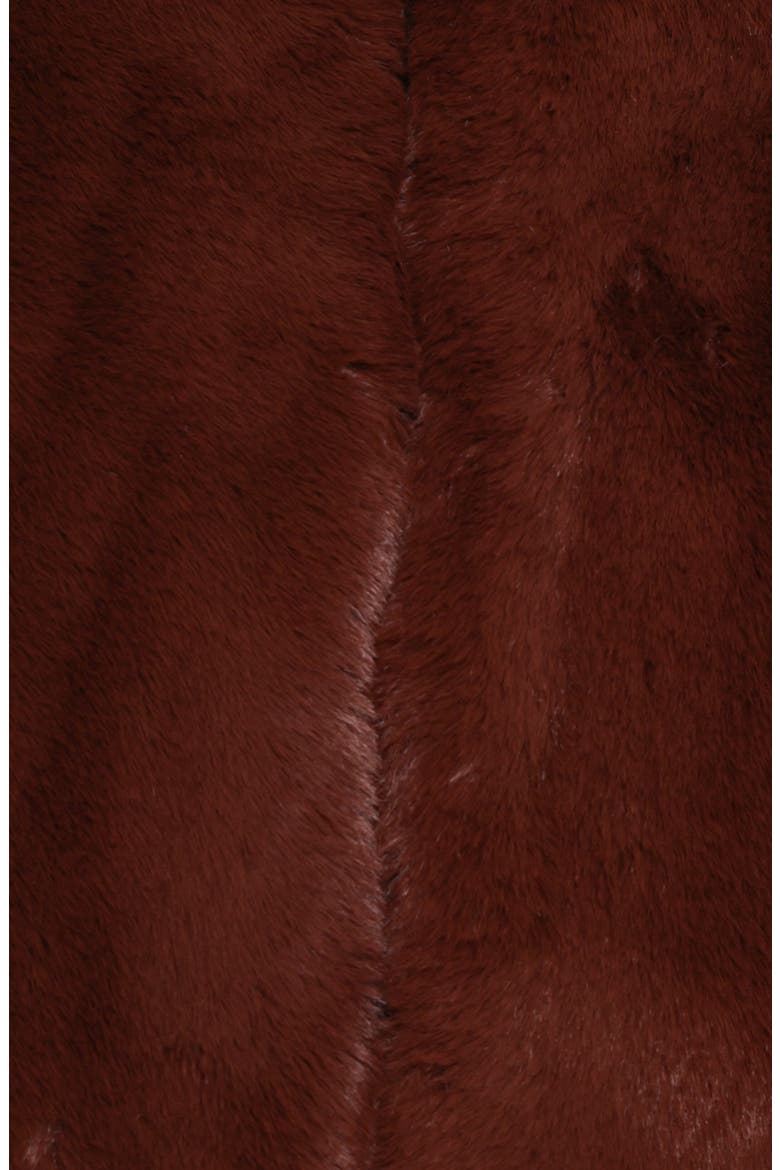 Minnie Faux Fur Jacket, Alternate, color, CHOCOLATE
