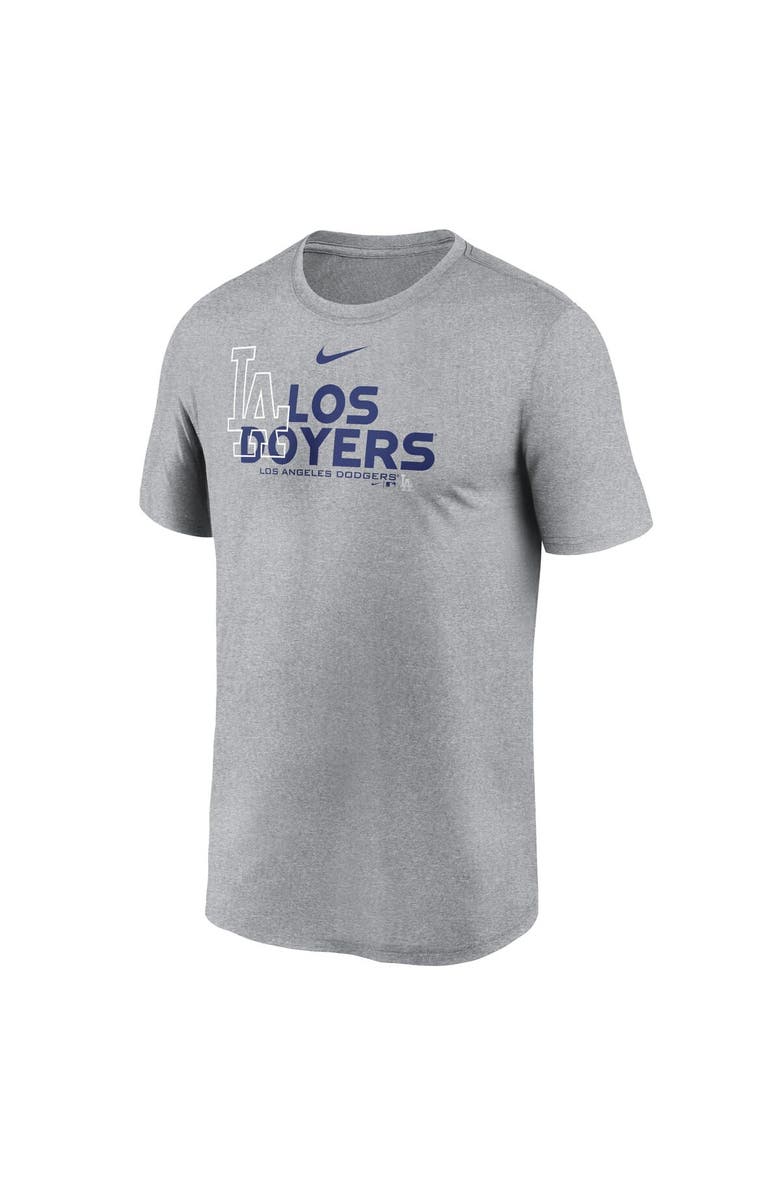 Nike Men's Nike Heathered Charcoal Los Angeles Dodgers Local Rep Legend Performance T-Shirt, Alternate, color, 