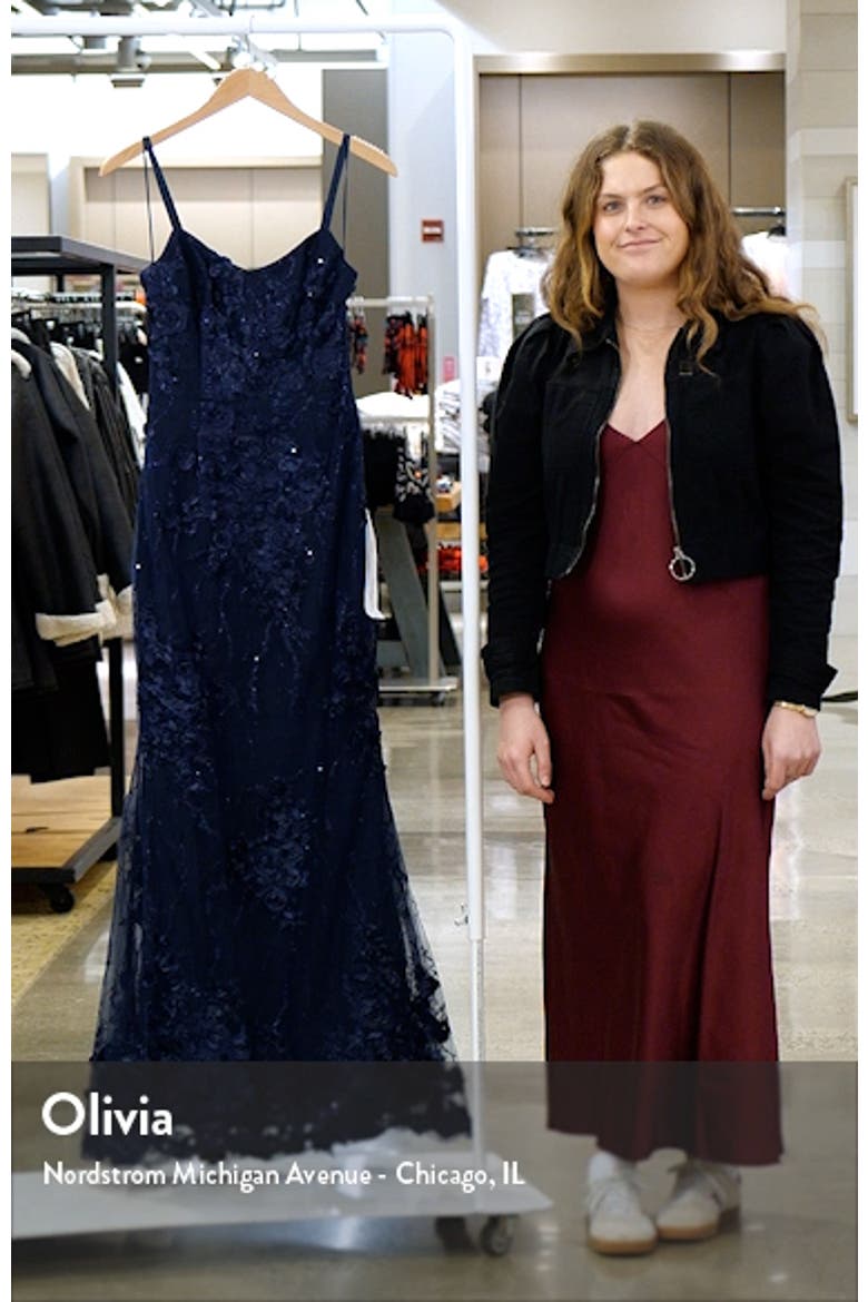Giovanna Floral Sequin Mermaid Gown video
