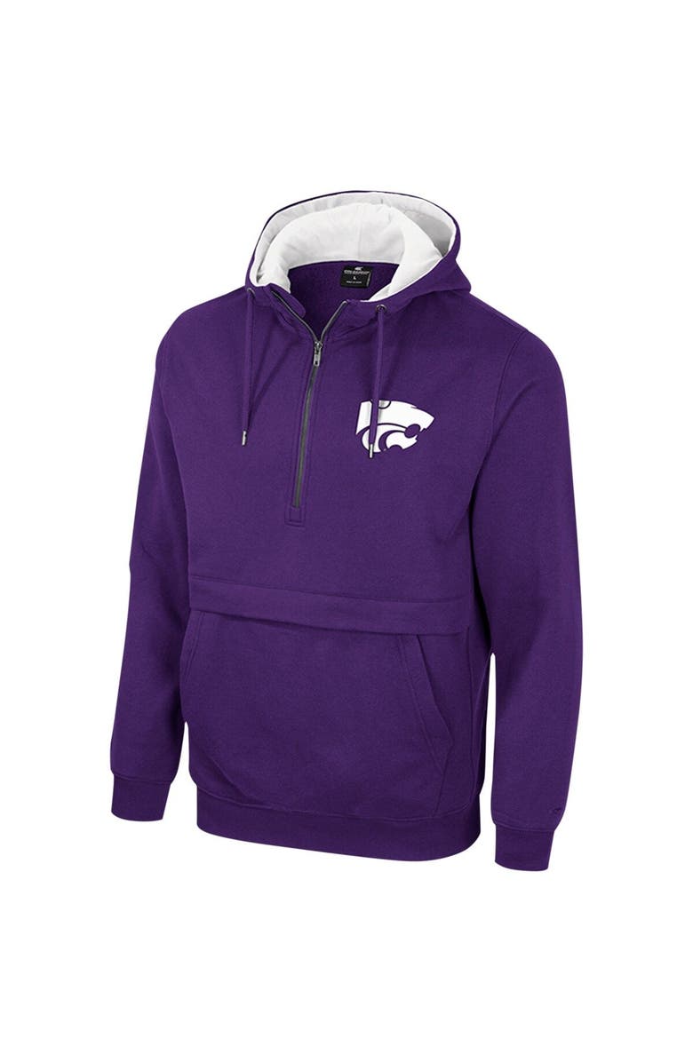 COLOSSEUM Men's Colosseum Purple Kansas State Wildcats Half-Zip Hoodie, Alternate, color, Purple